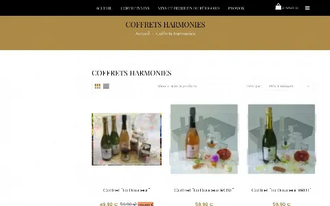 Capture du site Harmonies Gourmandes