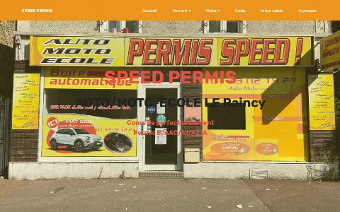Capture du site Speed Permis